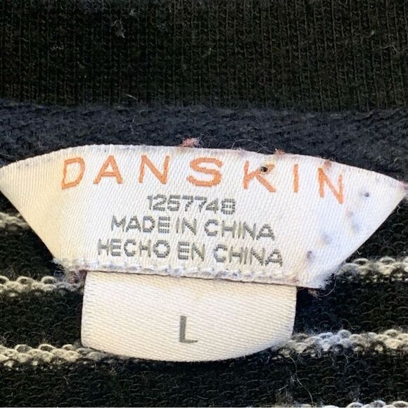 Danskin Split Hem Tunic Black and White Striped Size Large - Picture 6 of 10